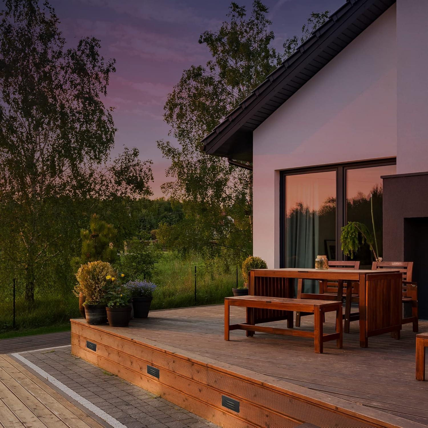 WAC Landscape Lighting Low Voltage Integrated LED Metal Step Light