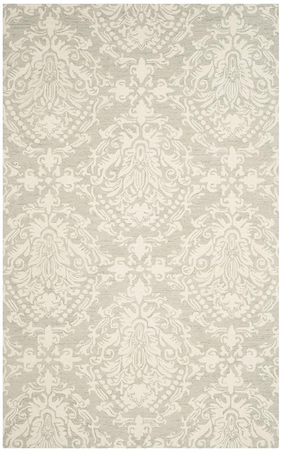 Blossom BLM107 Hand Tufted Indoor Area Rug - Sage/Ivory - 5'x8' - Safavieh