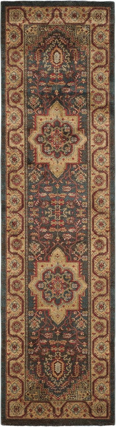 Mahal MAH656 Power Loomed Indoor Runner Rug - Navy/Natural - 2'2"x6' - Safavieh.