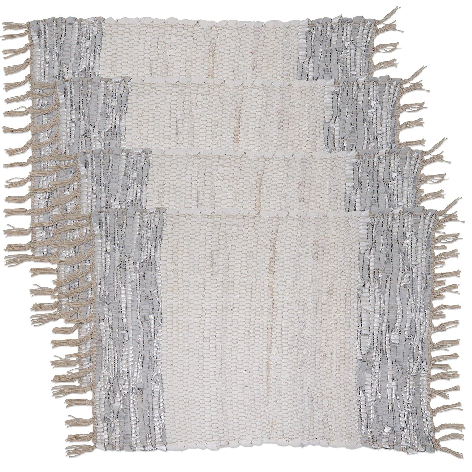 Saro Les Fêtes Chindi Striped Rectangle Placemat (Set of 4)