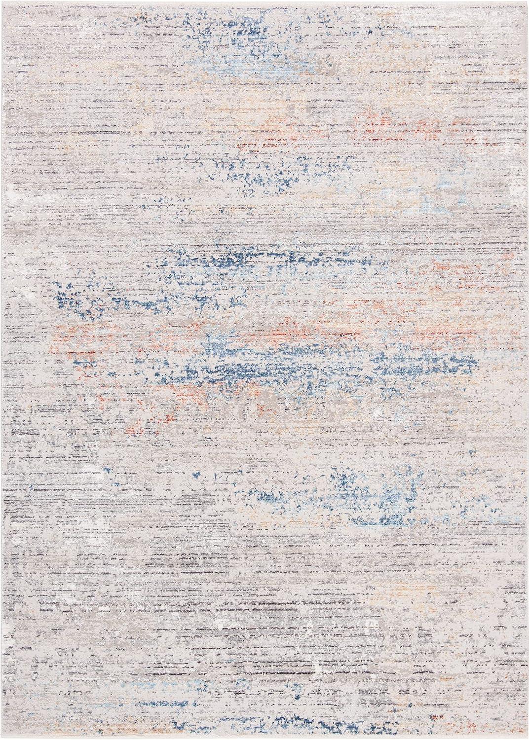 SAFAVIEH Dream Urban Abstract Area Rug, Grey/Blue, 4' x 6'