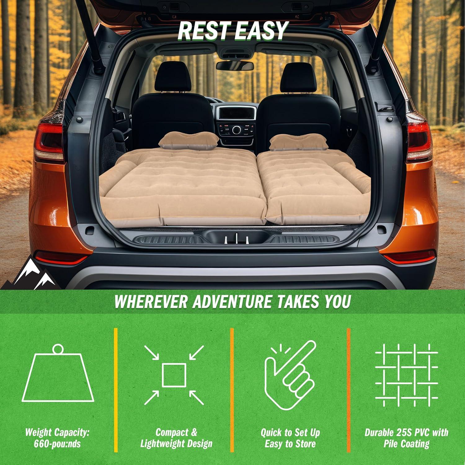 Wakeman Outdoors Camping Mattress for SUV, Beige