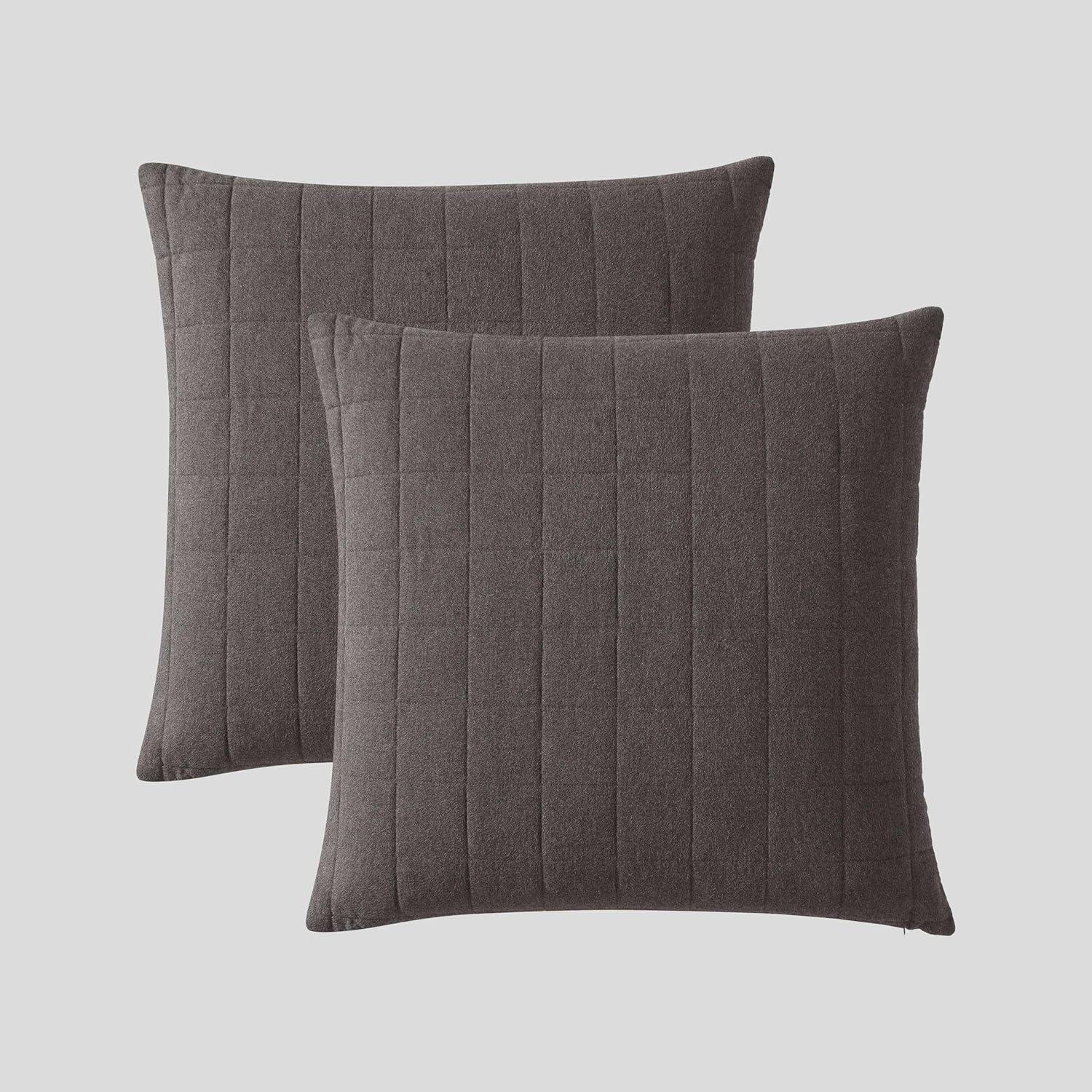 Chocolate Brown Euro Sham in Super Soft Cotton Flannel