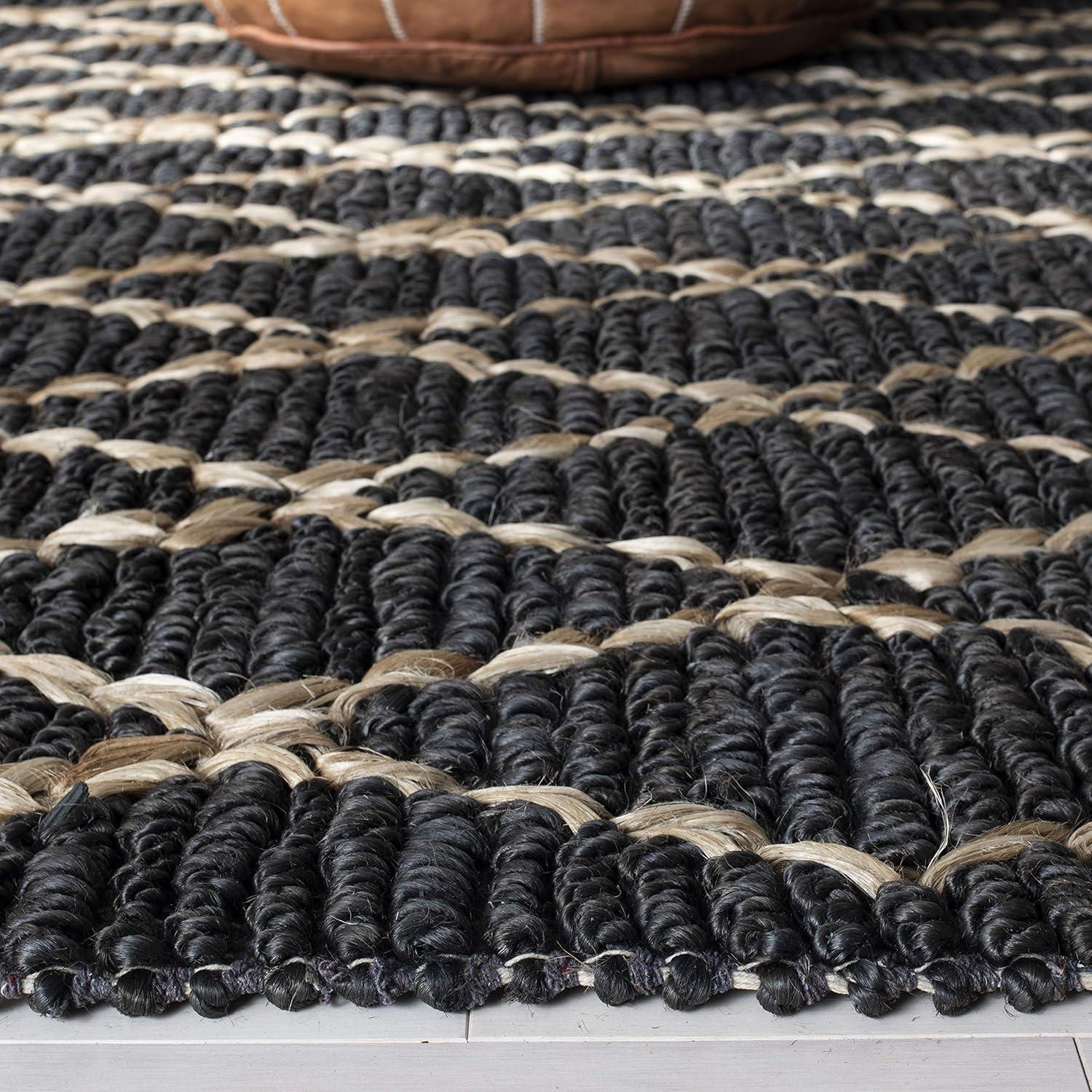 Natural Fiber NF951 Hand Loomed Runner Rug - Charcoal - 2'6"x8' - Safavieh.