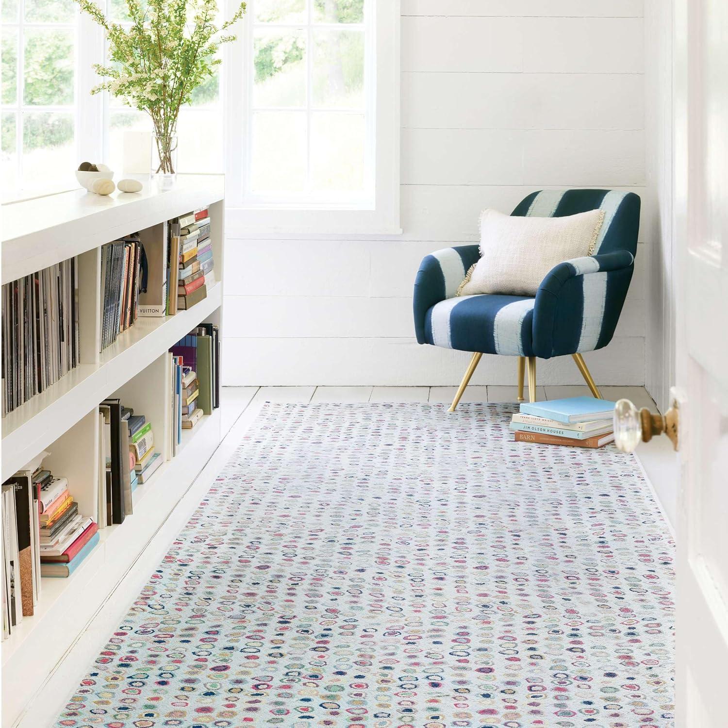 Cat'S Paw Blue Hand Micro Hooked Wool Rug