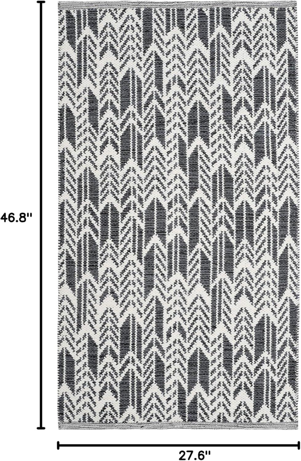 Montauk MTK609 Hand Woven Indoor Accent Rug - Black/Ivory - 2'3"x3'9" - Safavieh