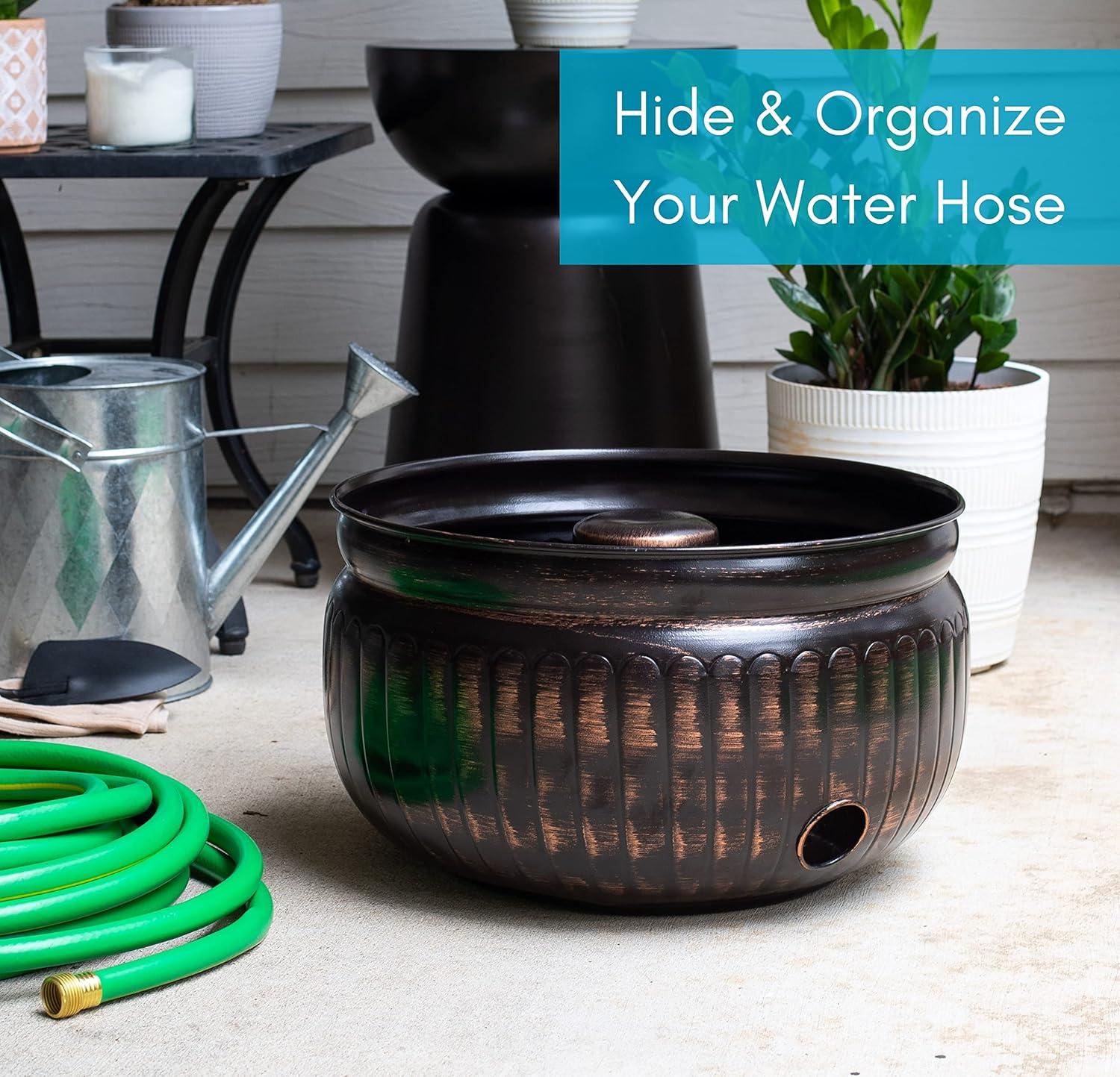 BirdRock Home Metal Container Hose Pot