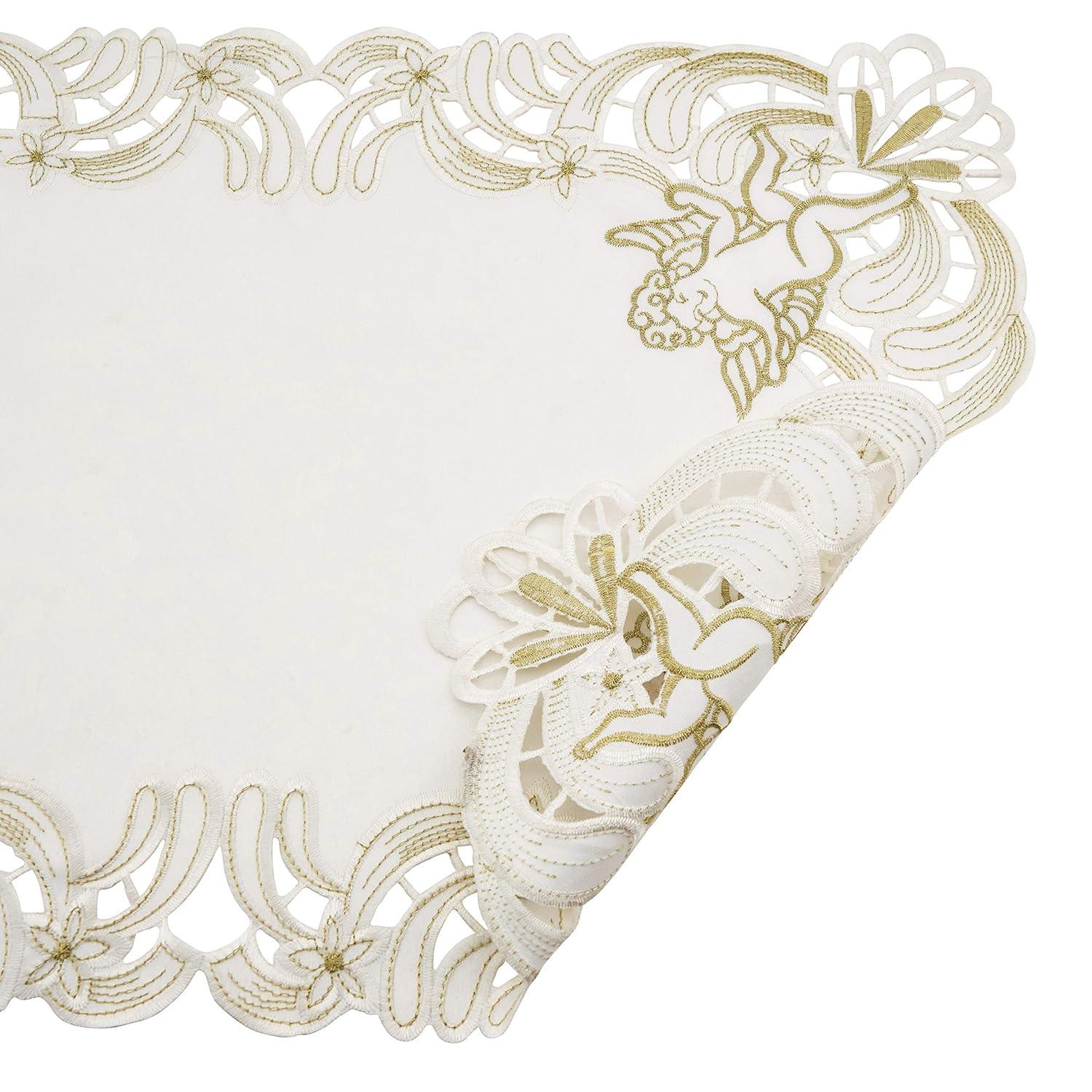 Saro Lifestyle Embroidered Cupid Design Placemat (Set of 4)