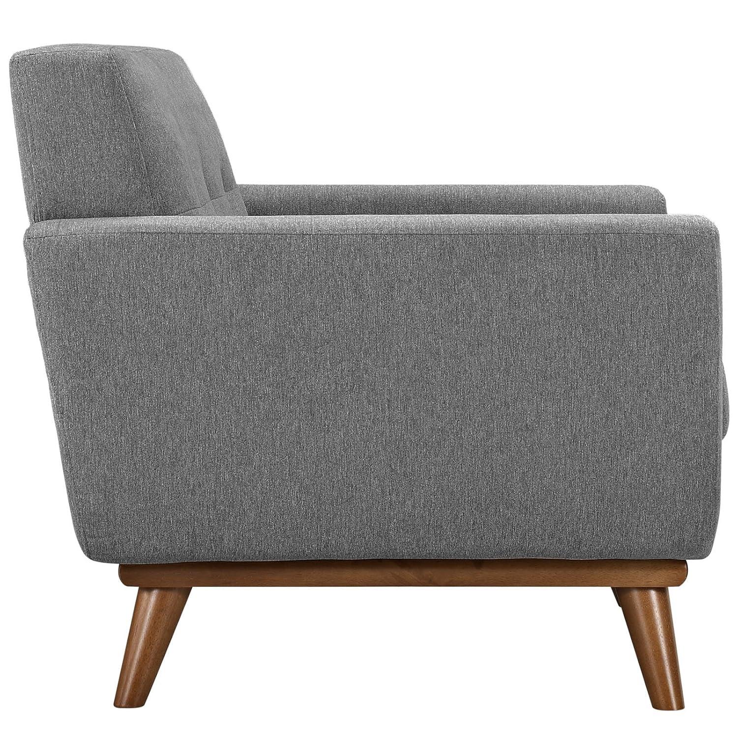 Modway Engage Fabric Armchair in Expectation Gray (Set of 2)