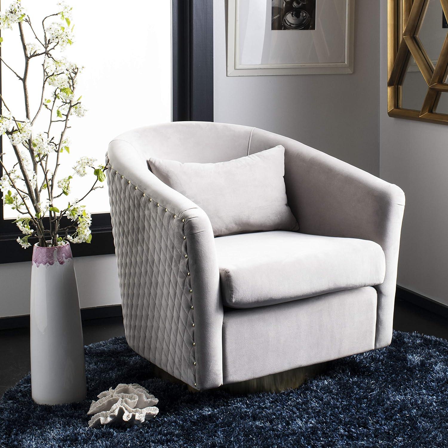 Skye Upholstered Swivel Barrel Chair