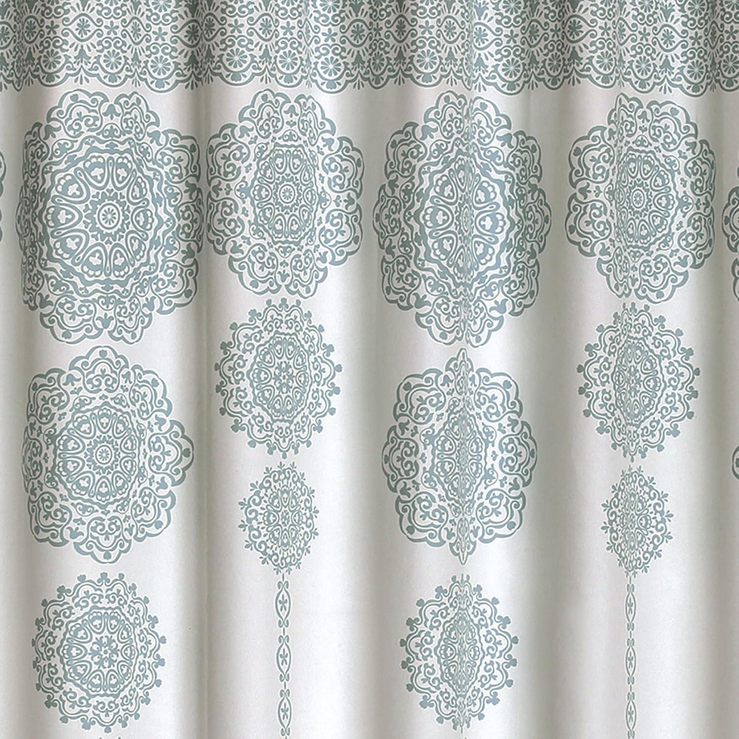 Lush Decor Stripe Medallion Shower Curtain