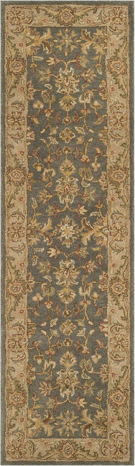SAFAVIEH Antiquity Bethanie Traditional Wool Runner Rug, Blue/Beige, 2'3" x 8'
