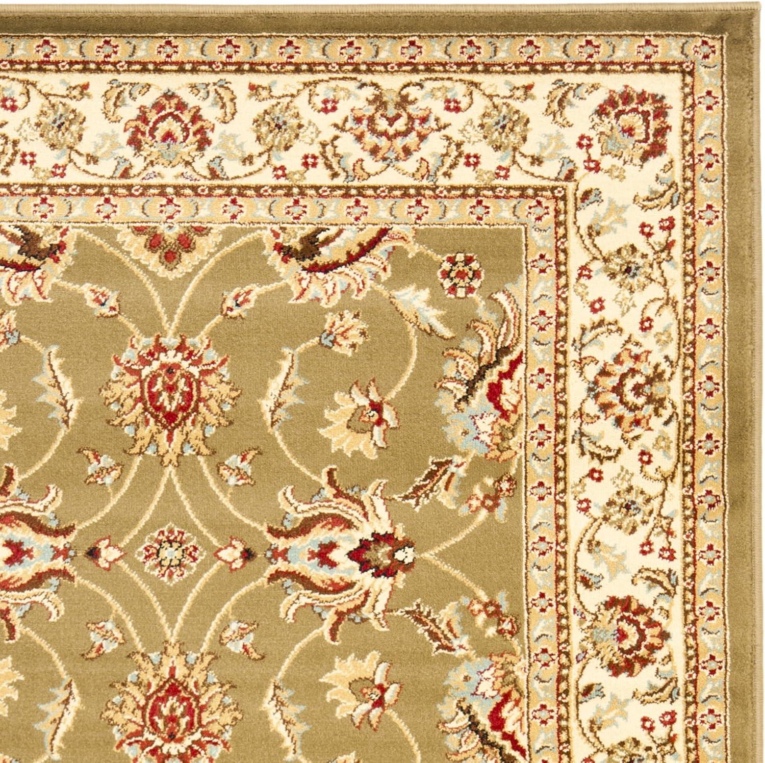 Lyndhurst LNH553 Power Loomed Area Rug - Green/Ivory - 4'x6' - Safavieh.
