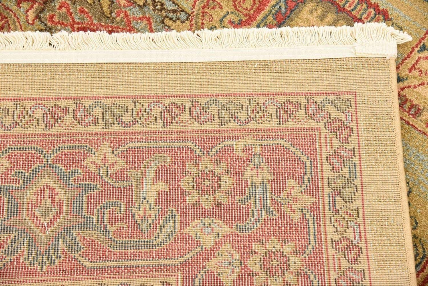 Sahand Persian-European Blend Area Rug - Tan & Light Blue, 5'1" x 8'