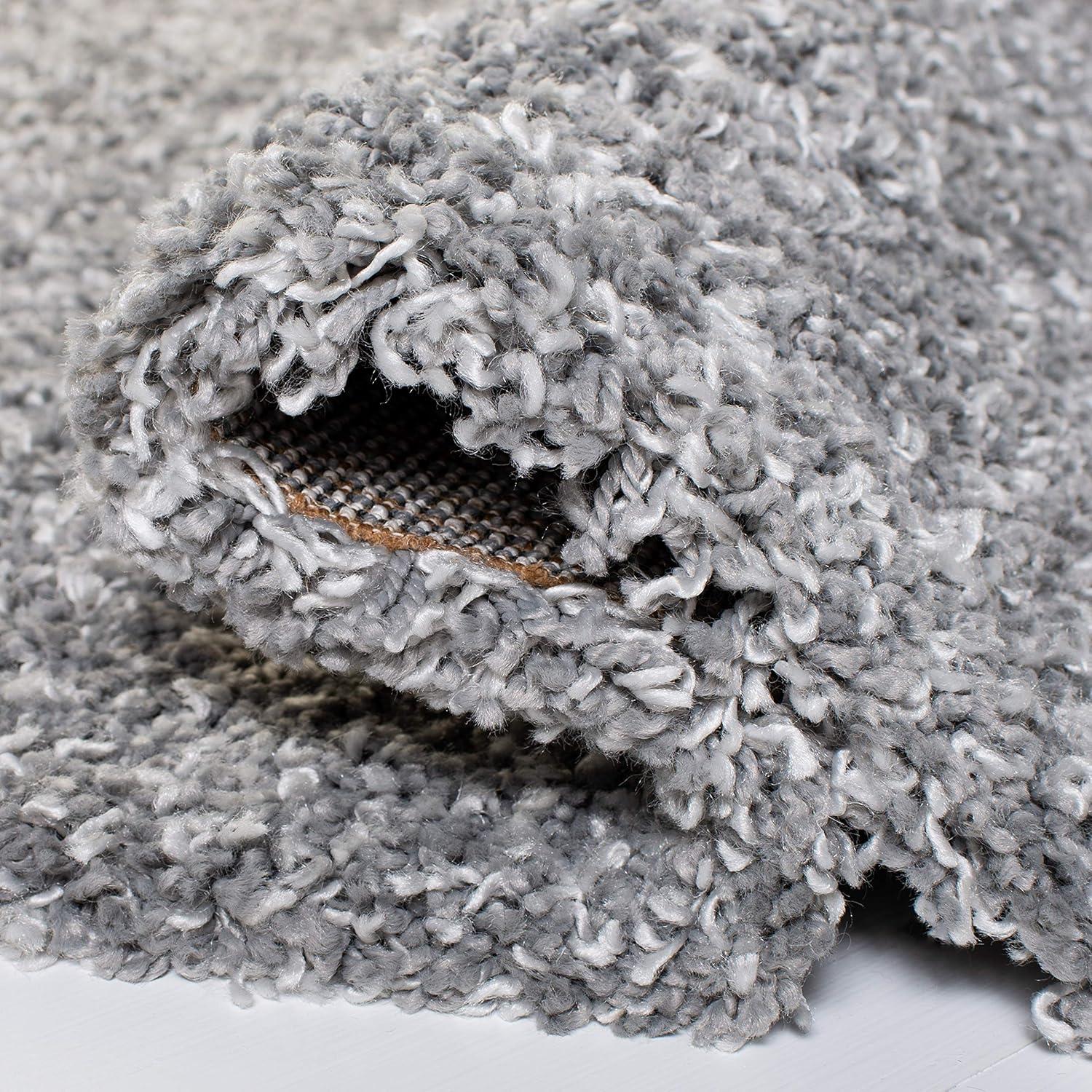 Evolution Shag EVO520 Power Loomed Area Rug - Grey - 5'3"x7'6" - Safavieh.