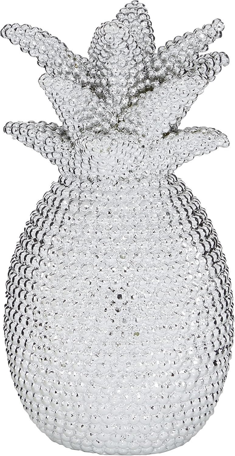 DecMode Polystone Glam Sculpture, Silver