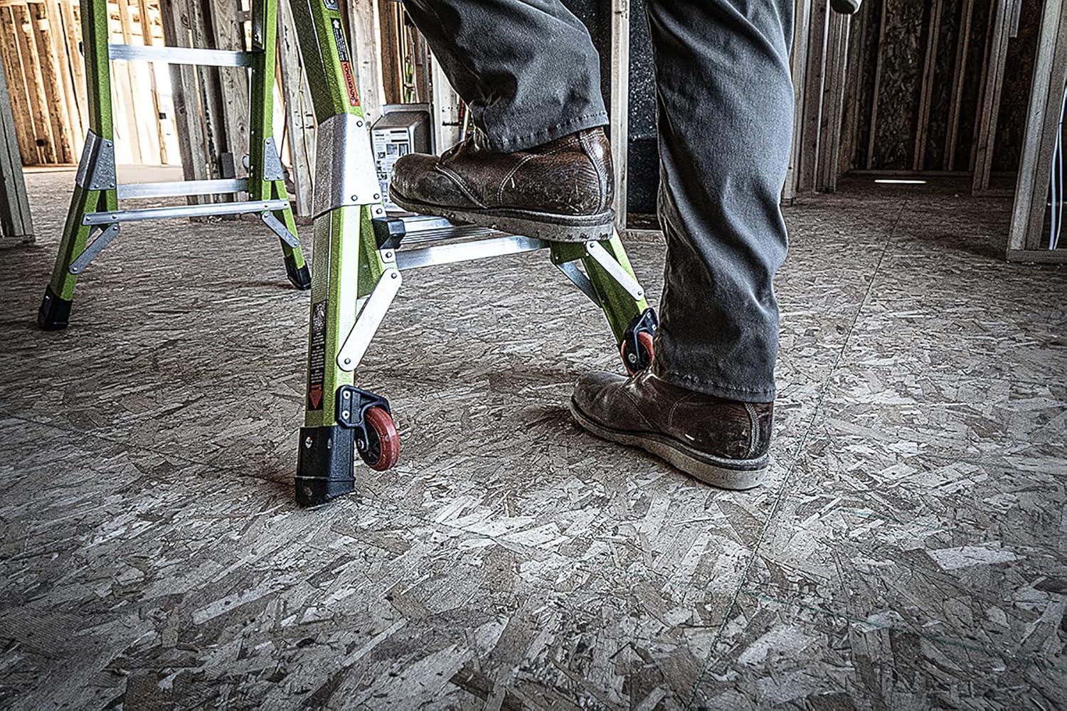 Little Giant Ladder Systems Multipurpose Dark Horse Ladder, 4 to 7 ft, Fiberglass Multi-color