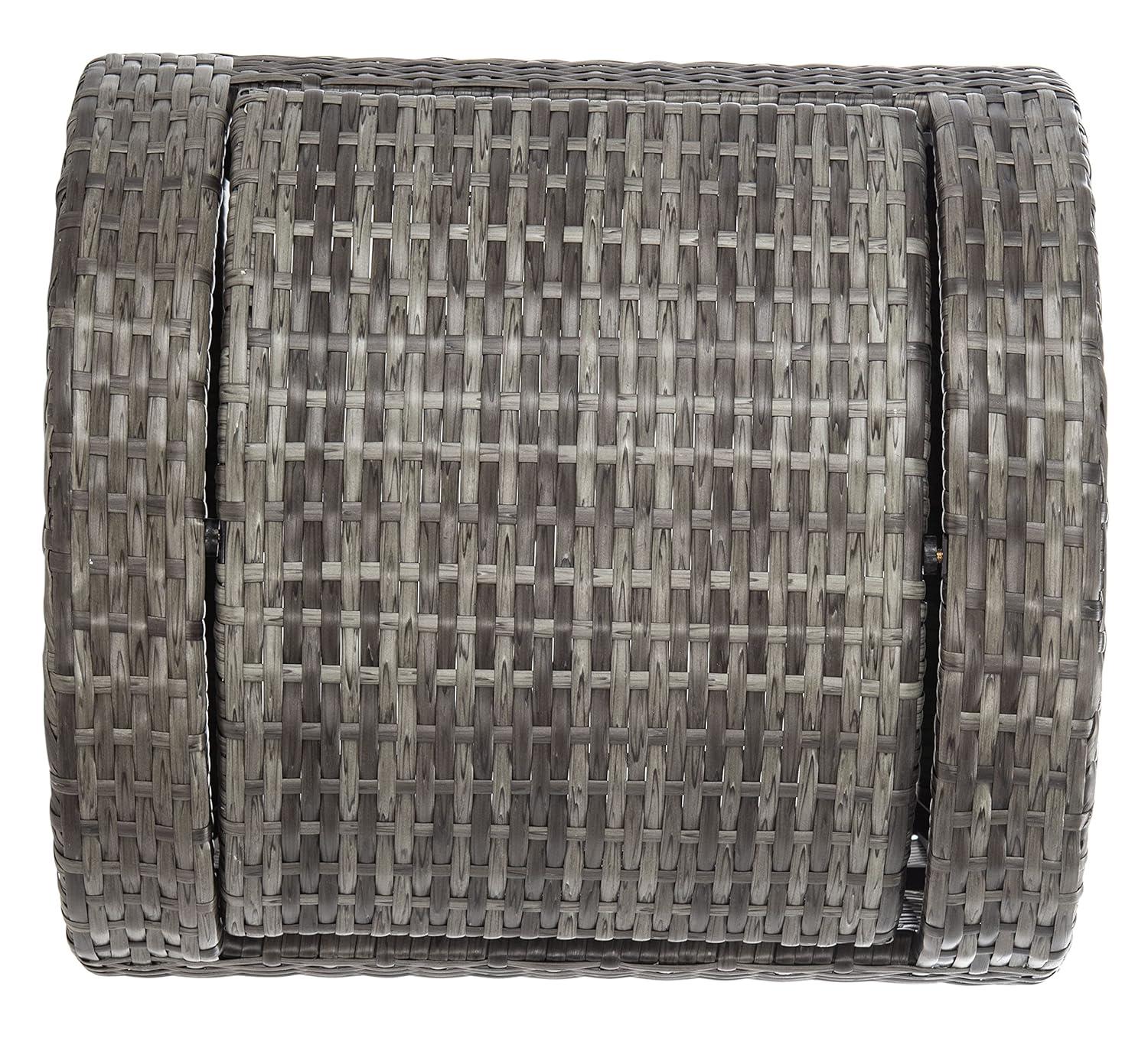 Serapis Outdoor Trash Can - Grey Brown - Safavieh