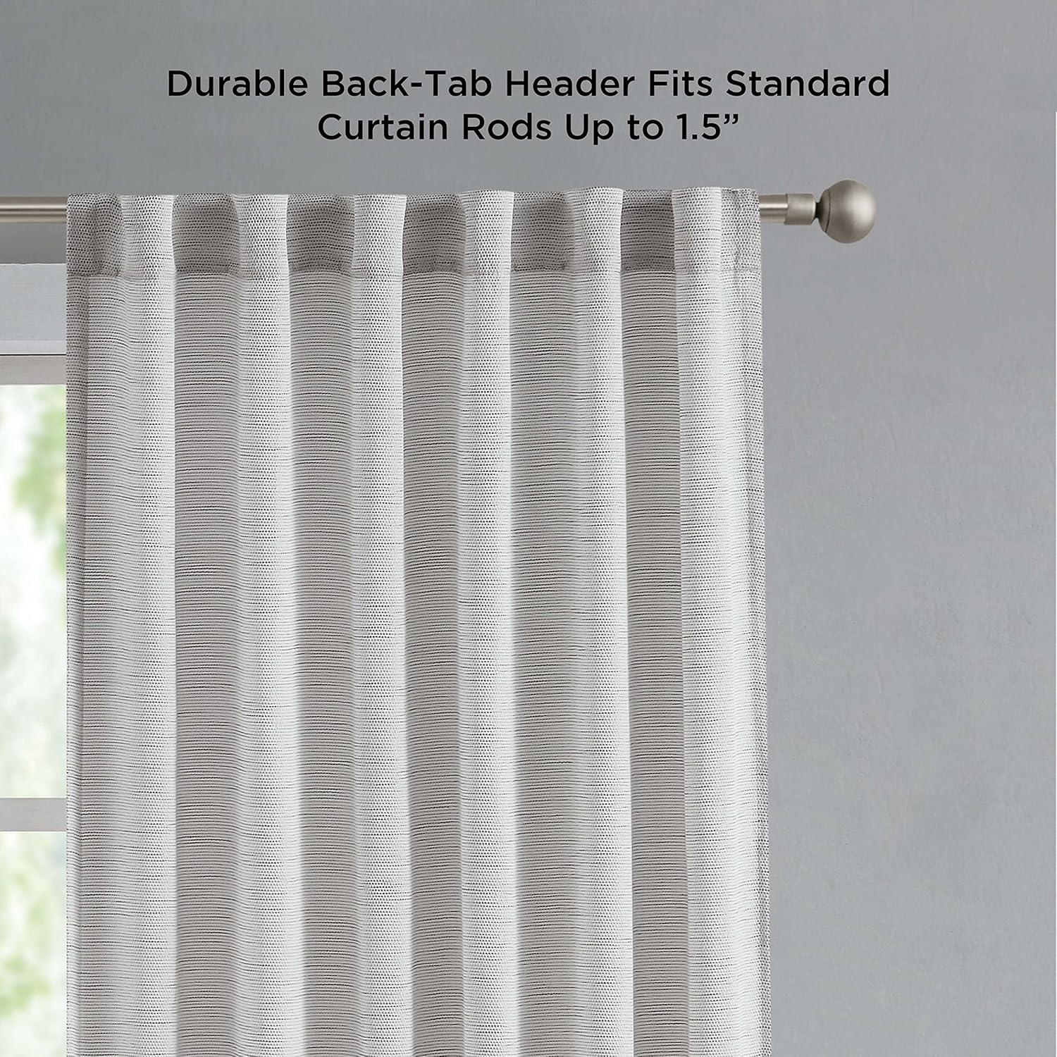 French Connection Val Synthetic Solid Room Darkening Thermal Back Tab/Rod Pocket Curtain Panels