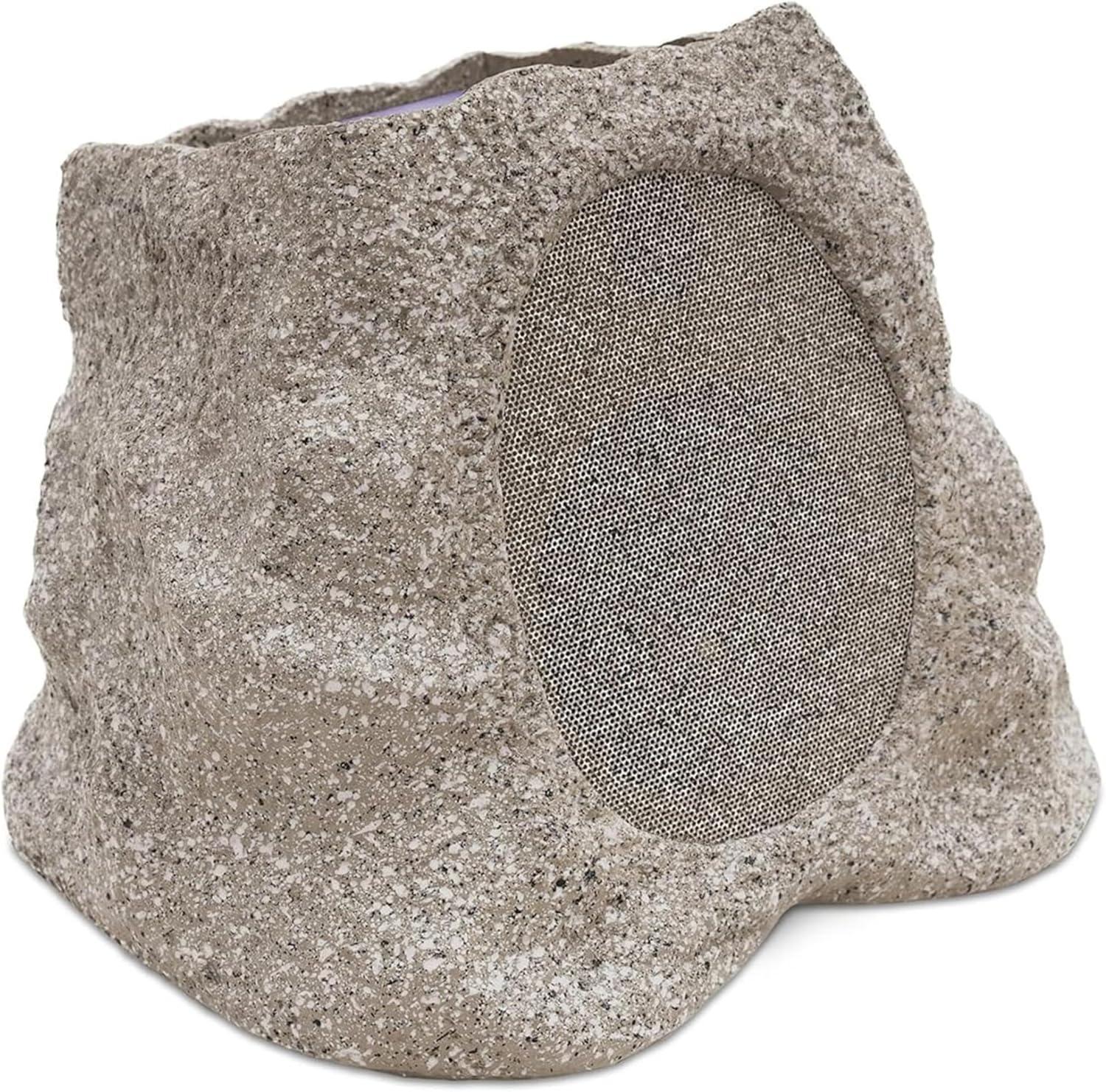 Victrola Rock Speaker Connect Bluetooth Outdoor Speaker with Solar Charging - Each (Stone)