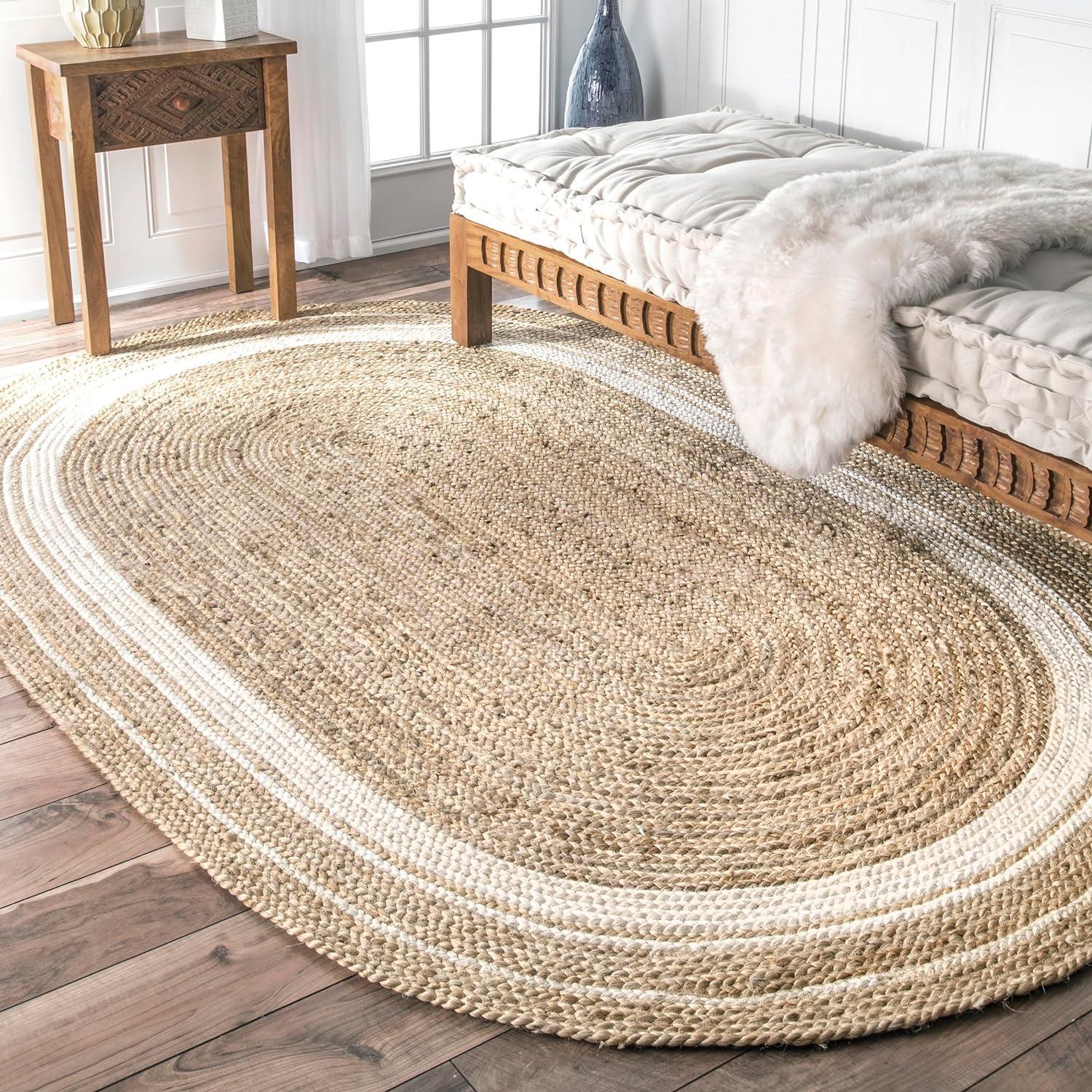 Nuloom Rikki Coastal Braided Jute Indoor Area Rug