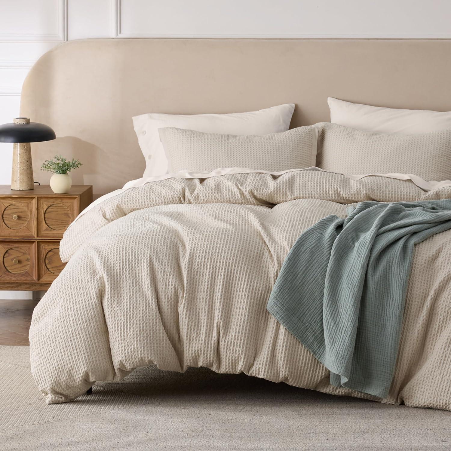Bedsure Bedsure 100% Cotton Waffle Weave Duvet Cover
