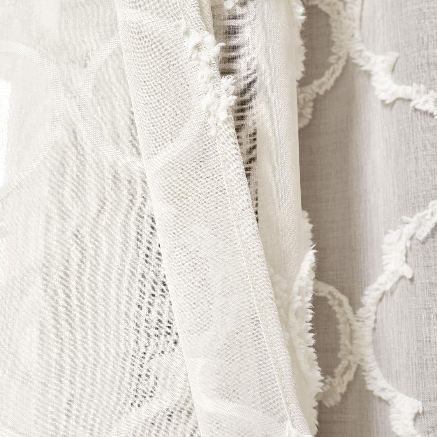 Lush Decor Avon Trellis Sheer Polyester Sheer Curtain Pair (Set of 2)