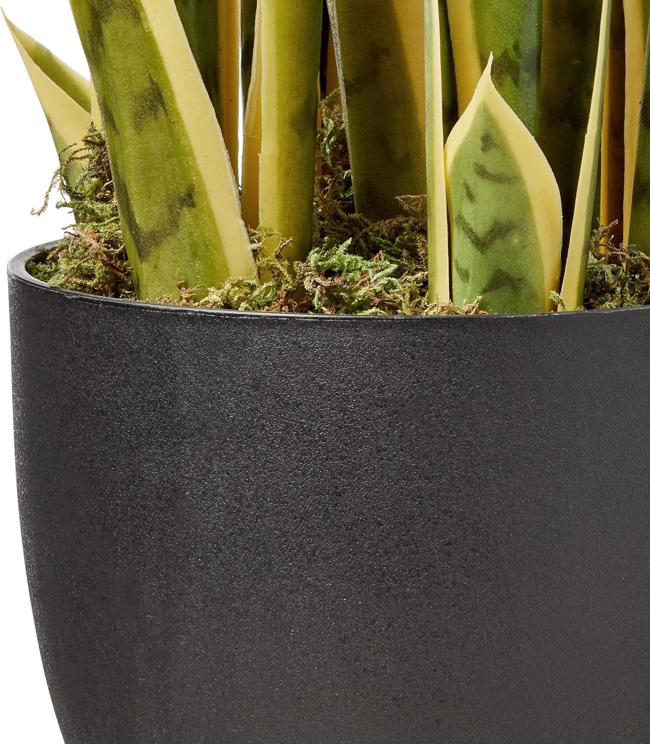 33" x 8" Artificial Sansevieria Plant with Planter - Nearly Natural