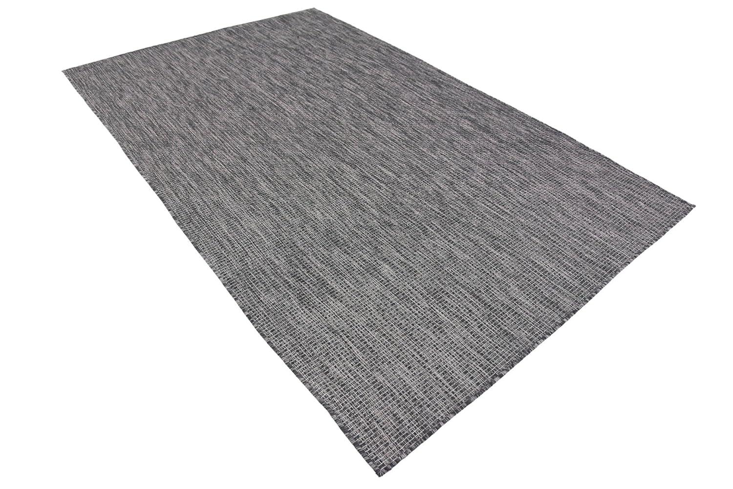 Unique Loom 5' 1 x 8' 0 Rectangle Indoor/Outdoor Solid Black Area Rug