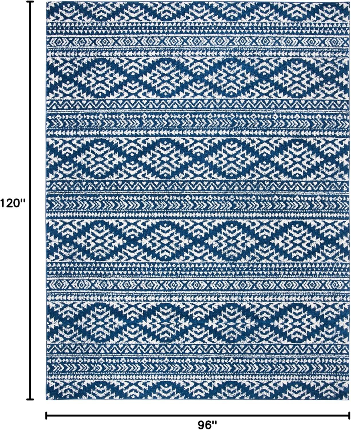 Tulum TUL272 Power Loomed Area Rug - Navy/Ivory - 8'x10' - Safavieh.