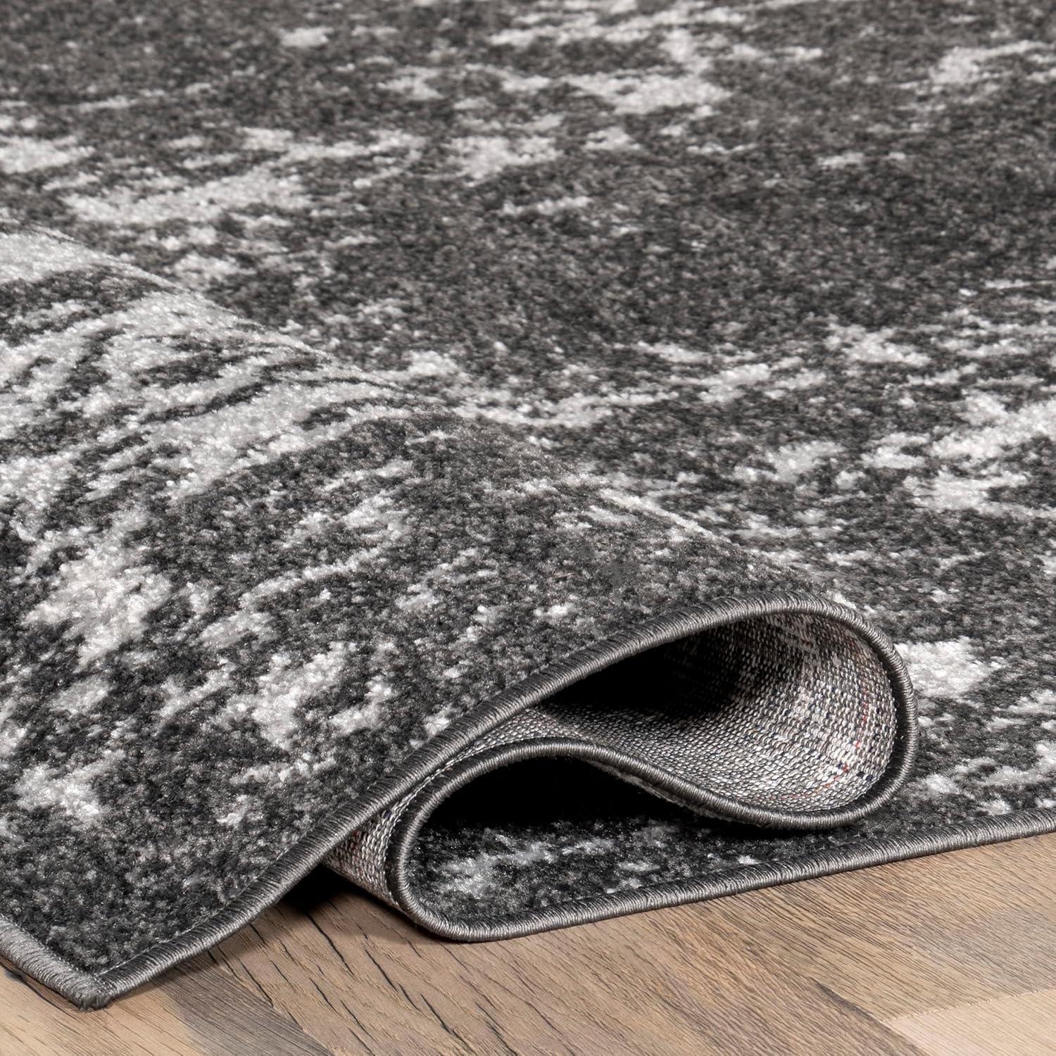 nuLOOM Deedra Modern Abstract Area Rug, 4' x 6', Dark Gray