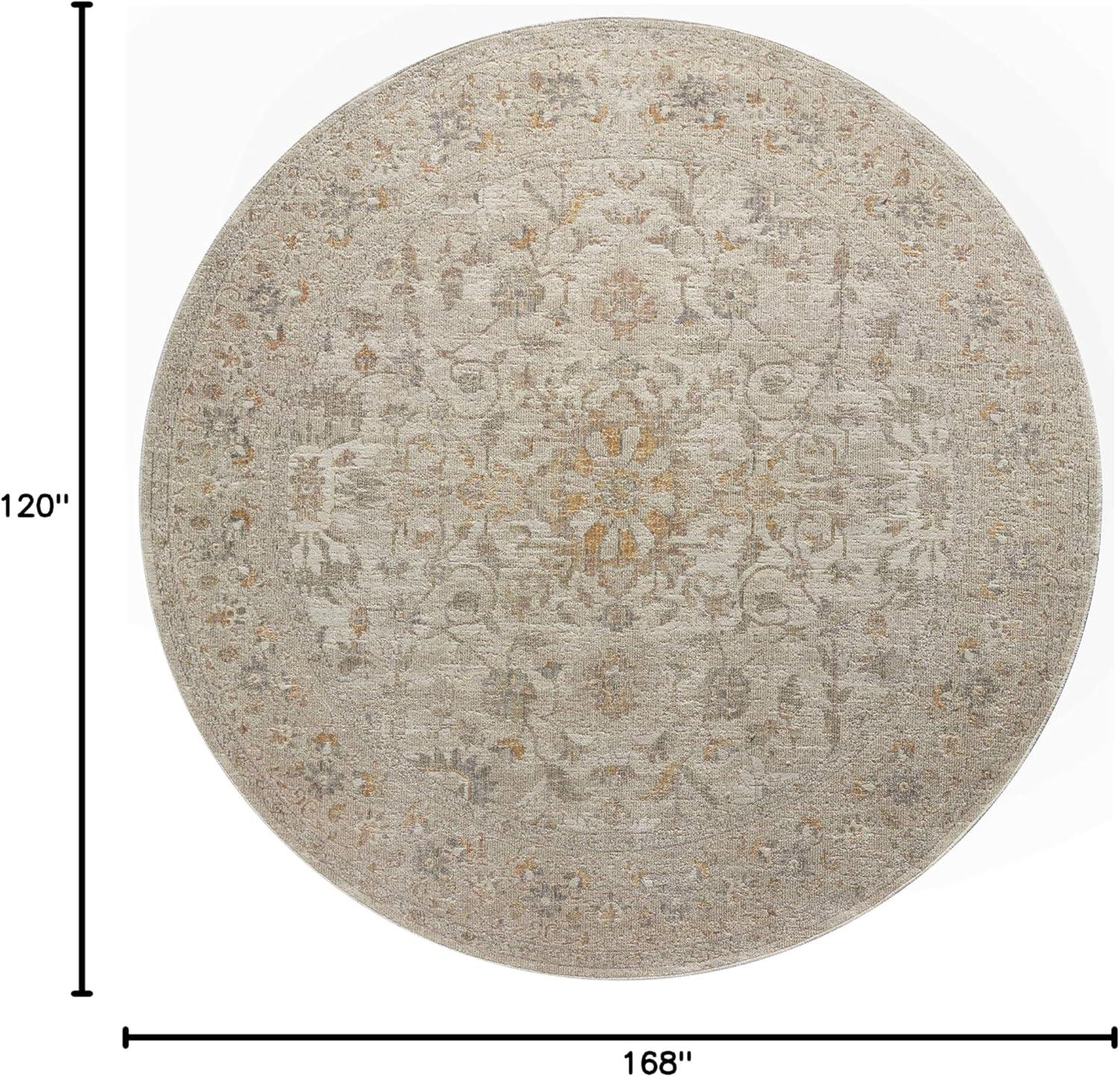 Chris Loves Julia x Loloi Rosemarie Floral Ivory/Natural/ Yellow Area Rug