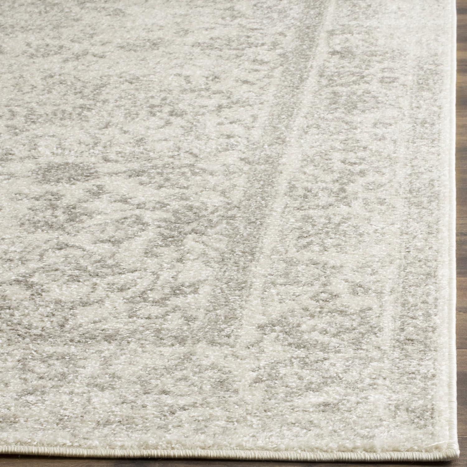 Adirondack ADR109 Machine Made Indoor Area Rug - Ivory/Silver - 5'x5' - Safavieh