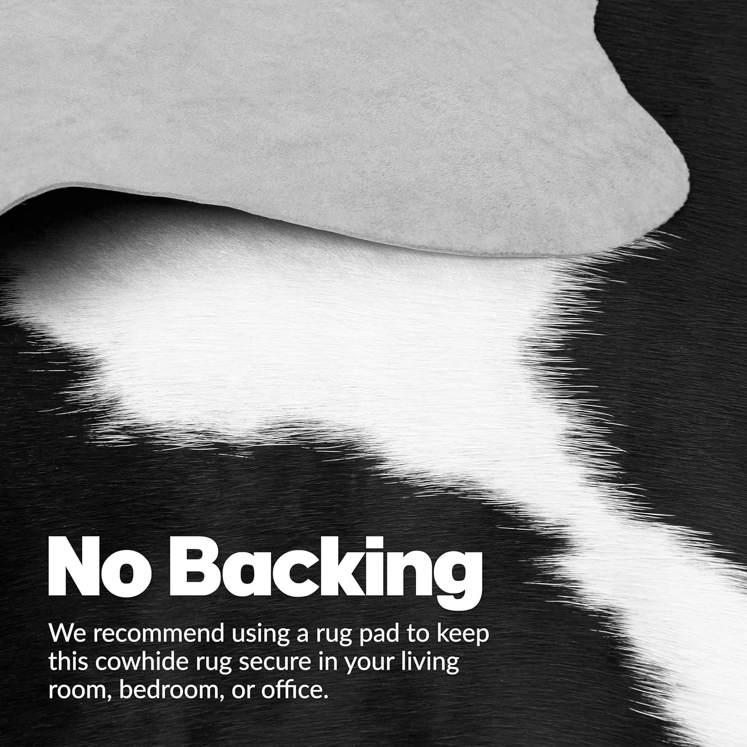 Natural Scotland Cowhide Area Rugs for Living Room and Bedroom | Handmade 100% Cow Rug with Low Pile | Shed-Resistant Home and Office Rug, Grey & Silver, 6 ft x 7 ft