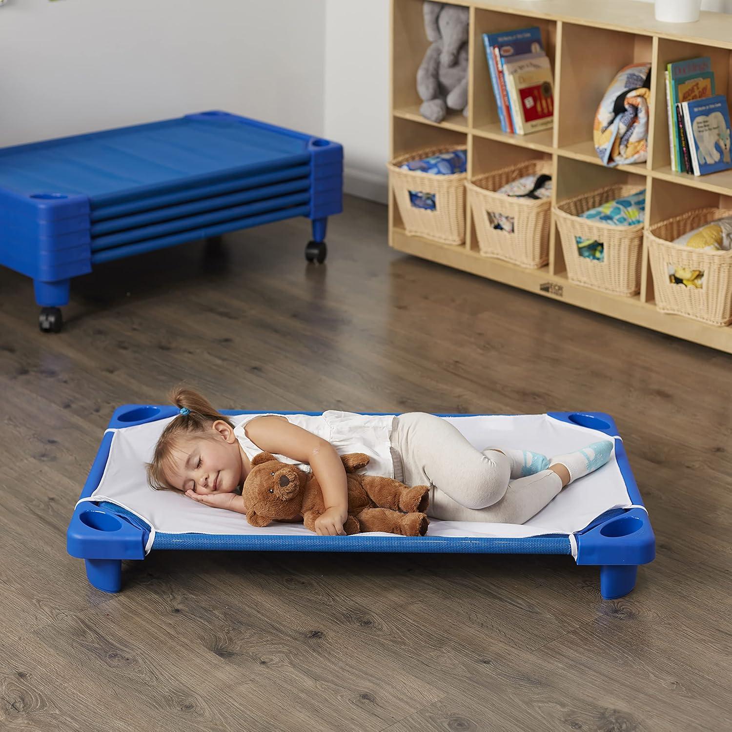 ECR4Kids ECR4Kids Cot Sheet, Toddler Size, Rest Time Accessories, White, 12-Pack (Set of 12)