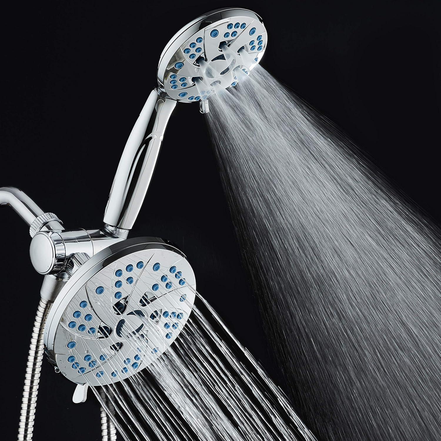 AquaCare Spa Station High Pressure -mode 3-way Rainfall & Handheld Shower Head Combo - Anti-Clog Nozzles, Extra-Long 6 ft Stainless Steel Hose, 2nd Wall Bracket/ORB Bronze Finish