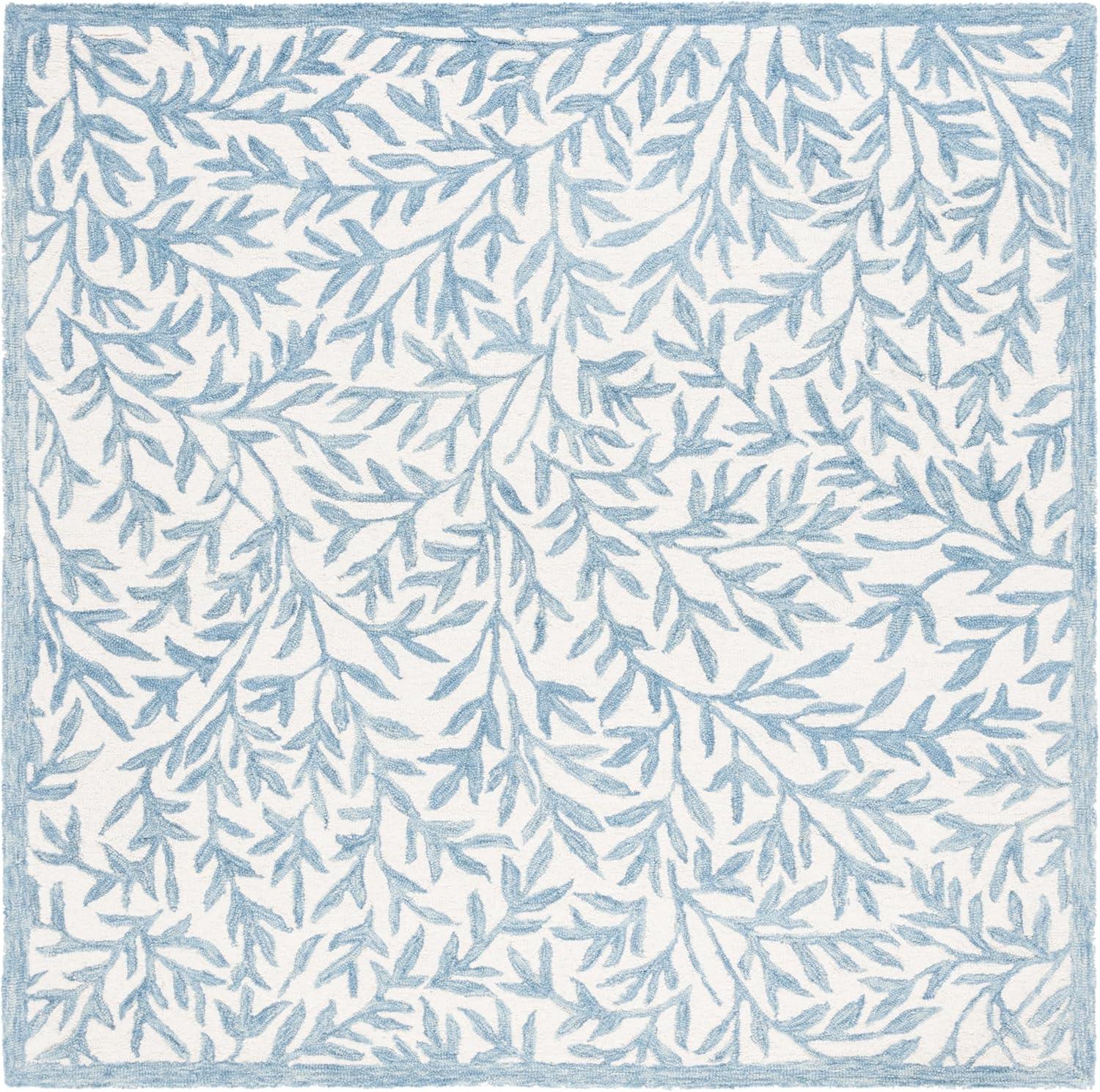 Jardin JAR753 Hand Tufted Area Rug - Ivory/Blue - 6'x6' - Safavieh.