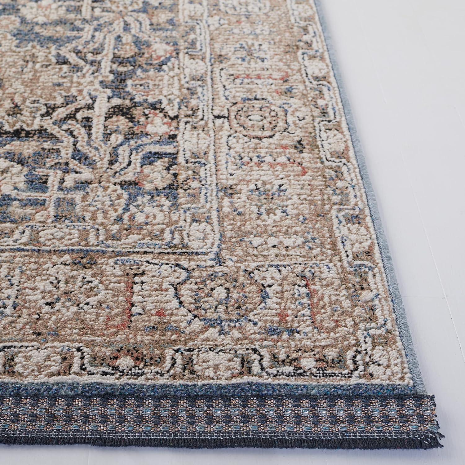 Vivaldi Elegance 2'2" x 8' Runner Blue/Ivory Synthetic Oriental Rug