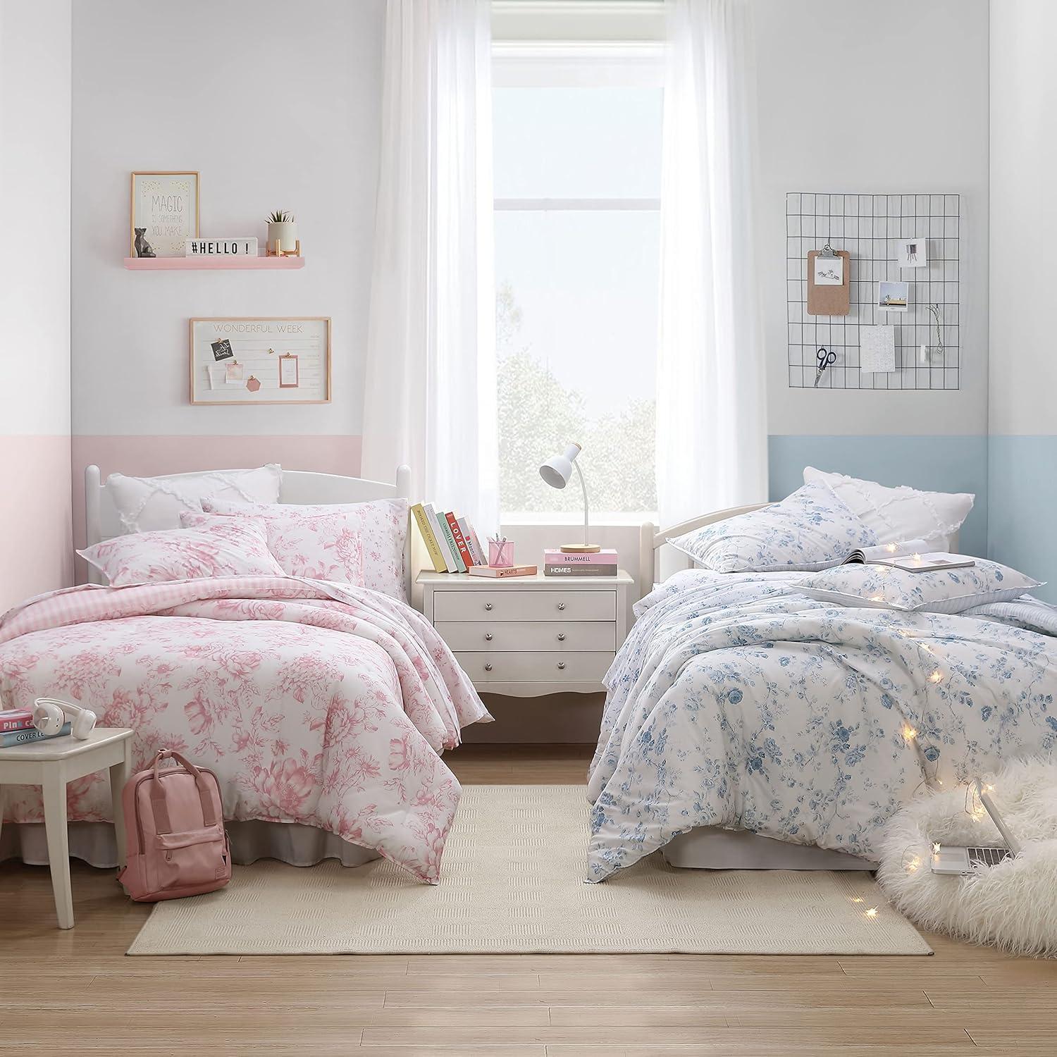 Laura Ashley Laura Ashley Belinda Blue Cotton Comforter Reversible Set