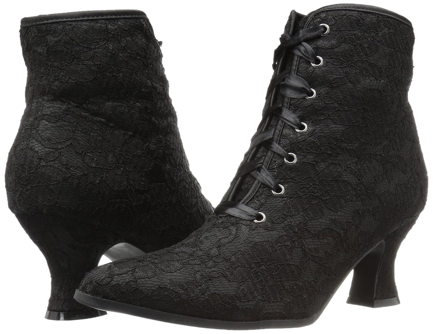 Womens Victorian Elizabeth Black Costume Boots size 6