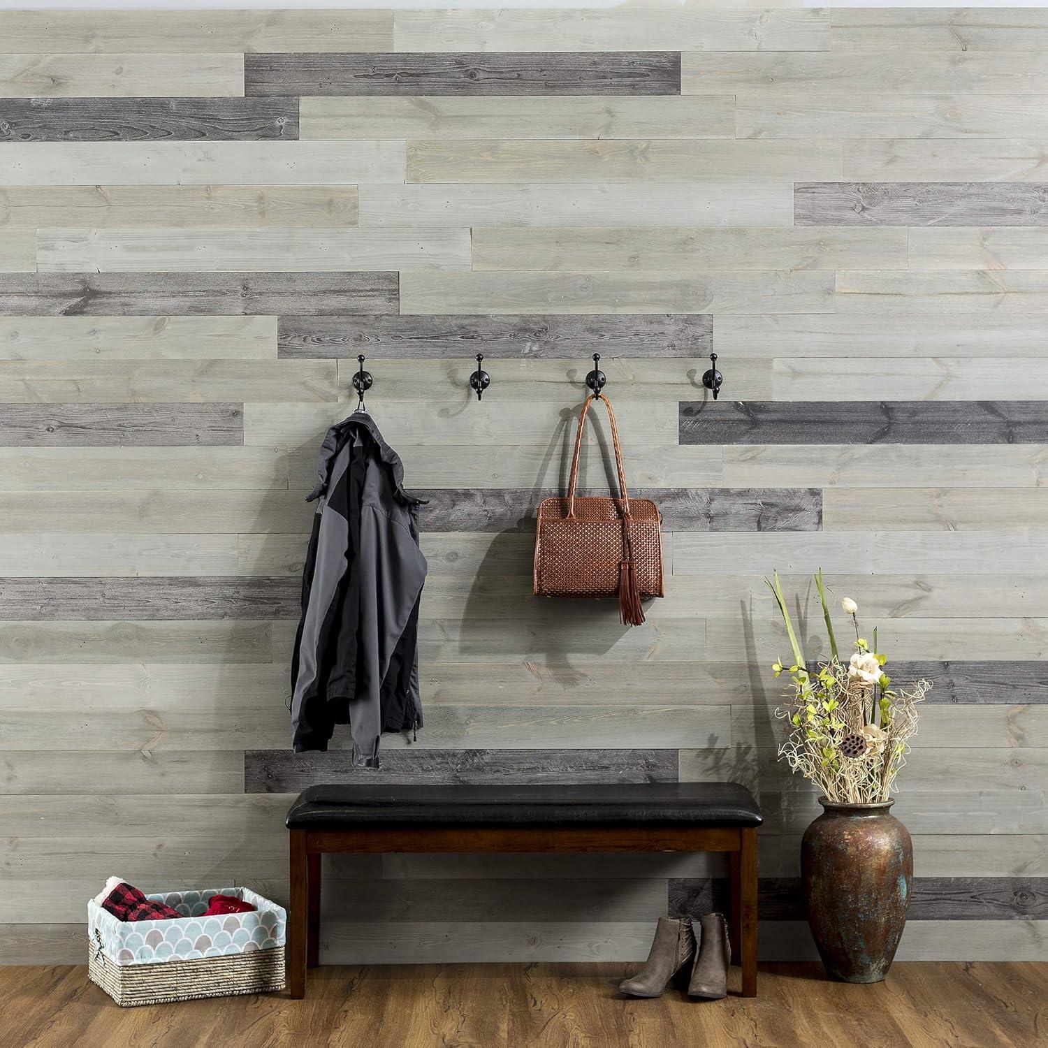 Rustic Grove Wood Planks (Mixed Gray-Dark)