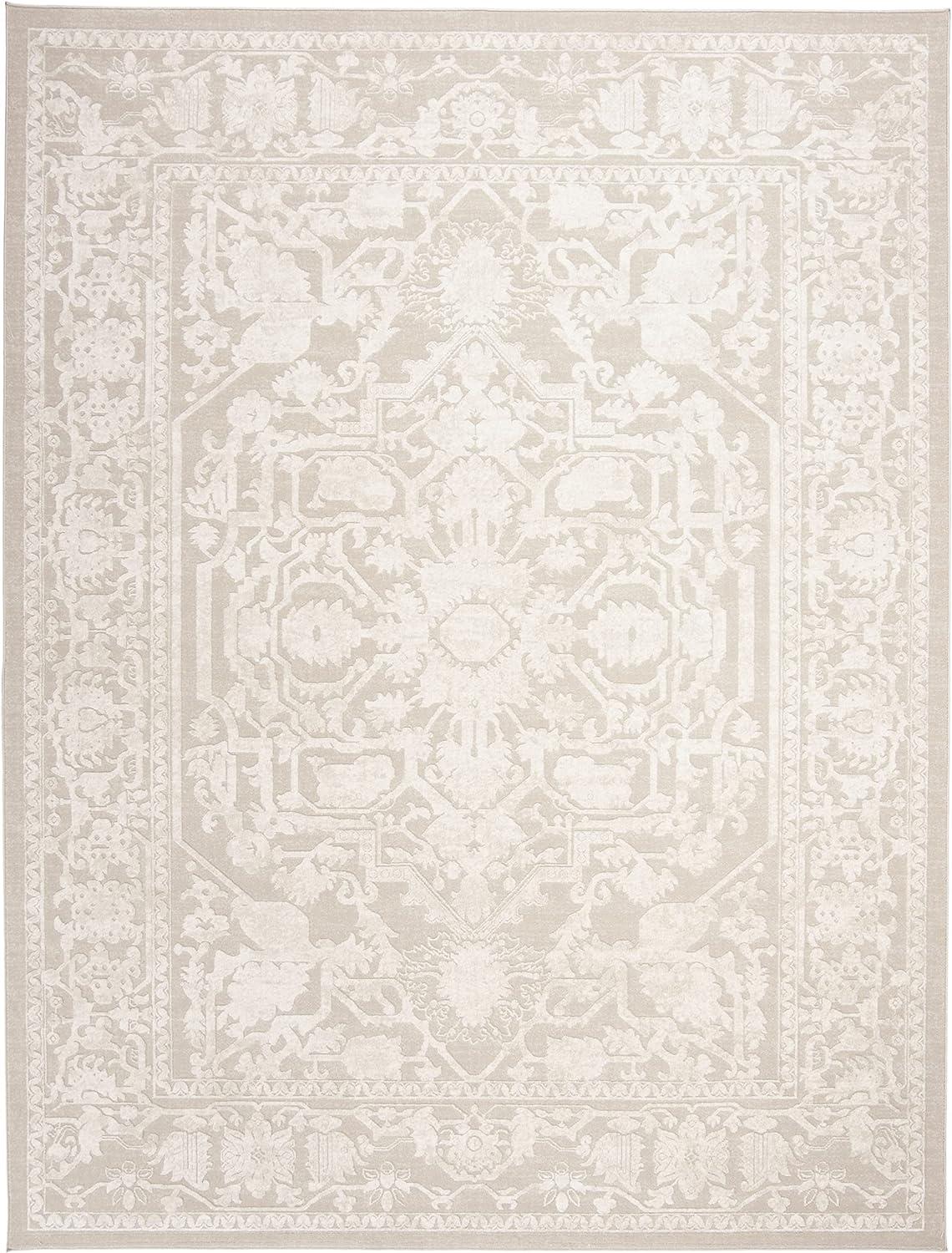 SAFAVIEH Reflection Christy Floral Bordered Area Rug, Cream/Ivory, 3' x 5'