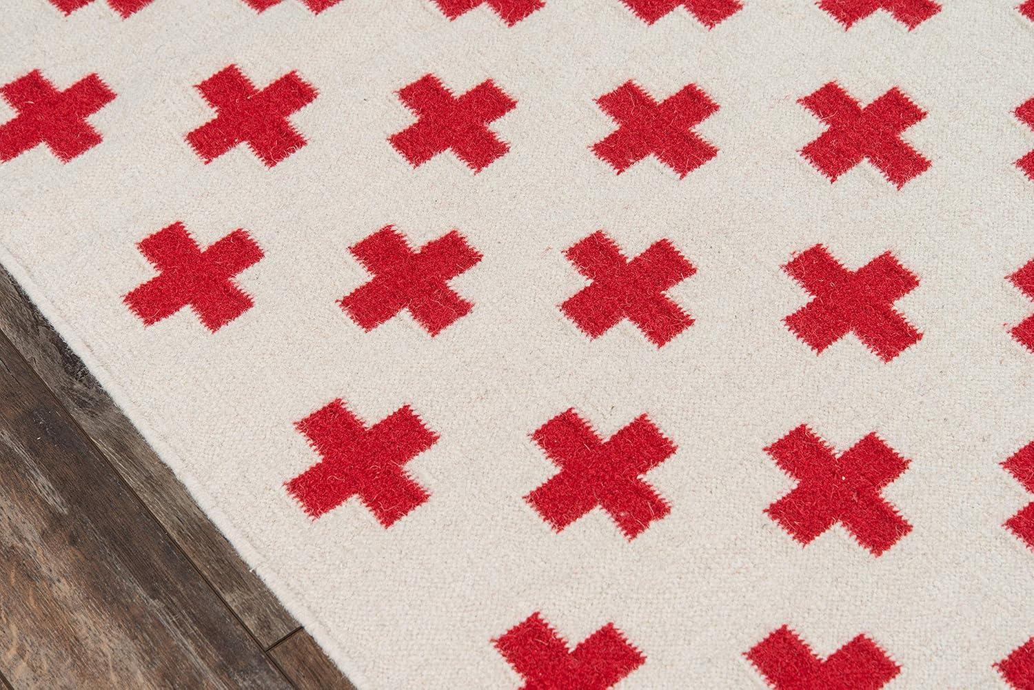 Topanga Geometric Handwoven Wool Gray/White Area Rug