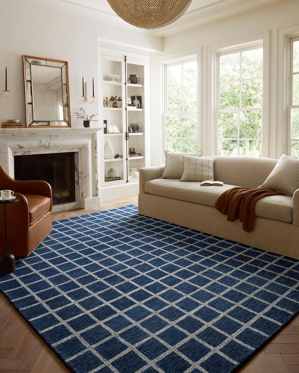 Chris Loves Julia x Loloi Polly Navy / Silver Area Rug