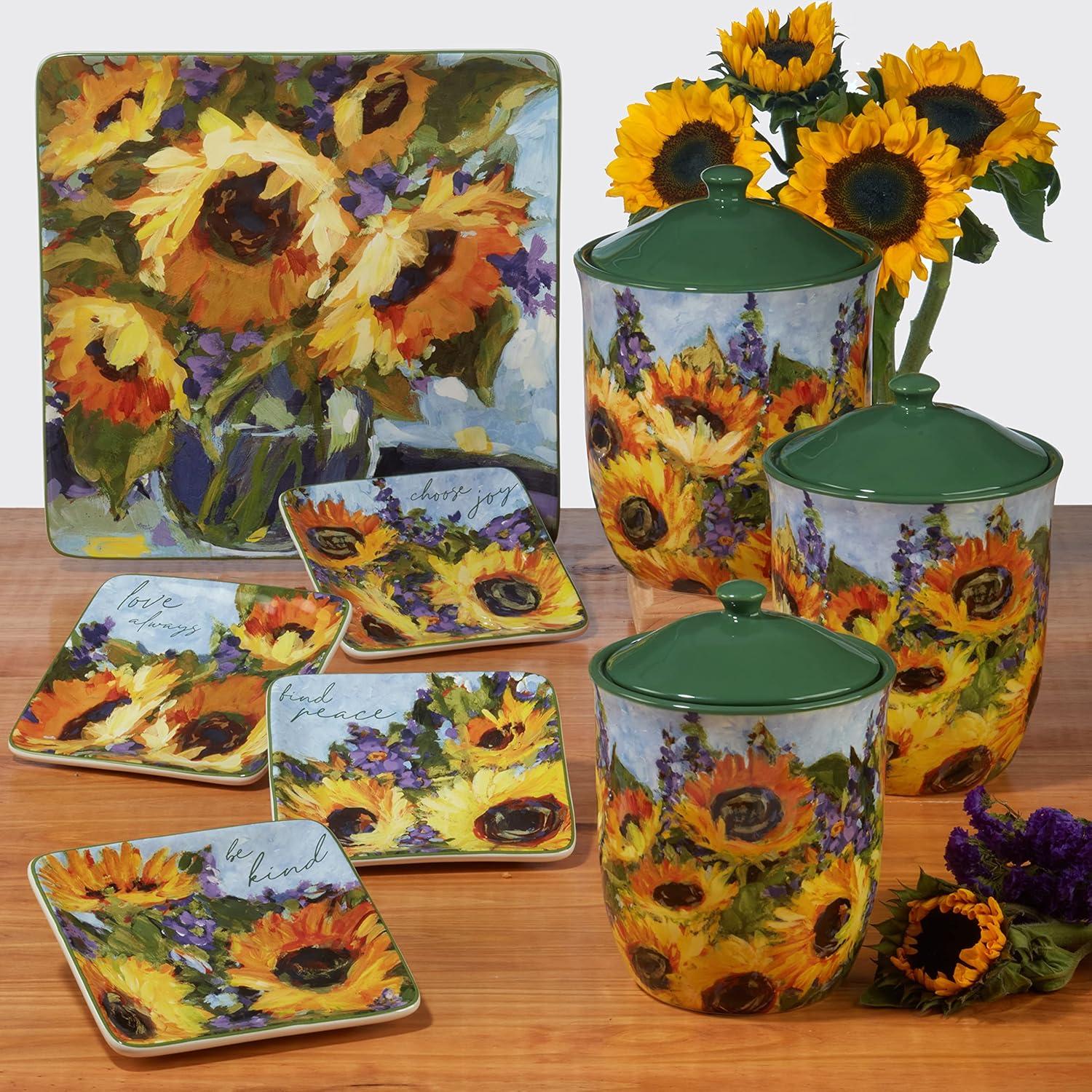 Certified International Sunflower Bouquet Teapot