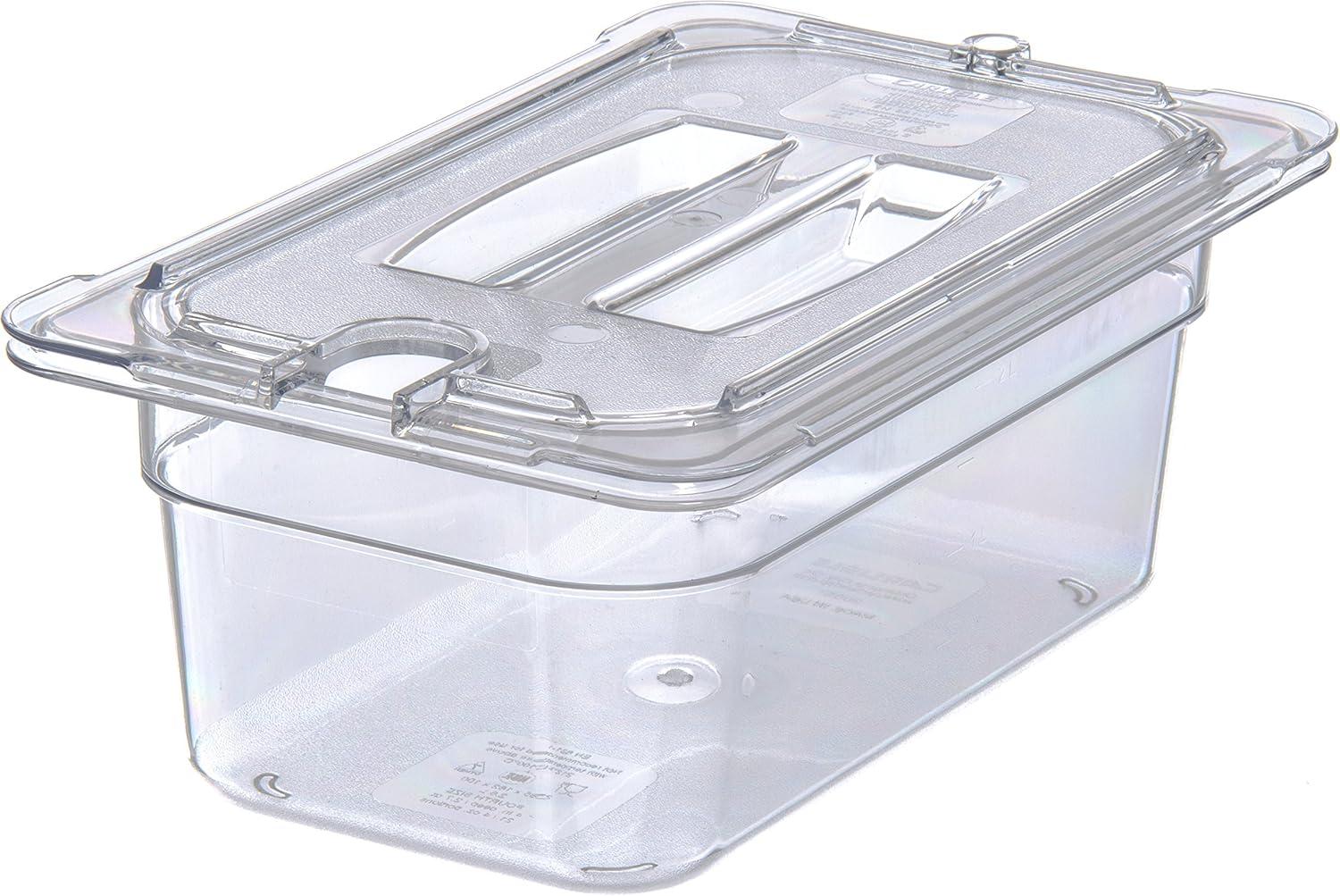 Clear 1/4 Size 4-Inch Deep Plastic Food Pan