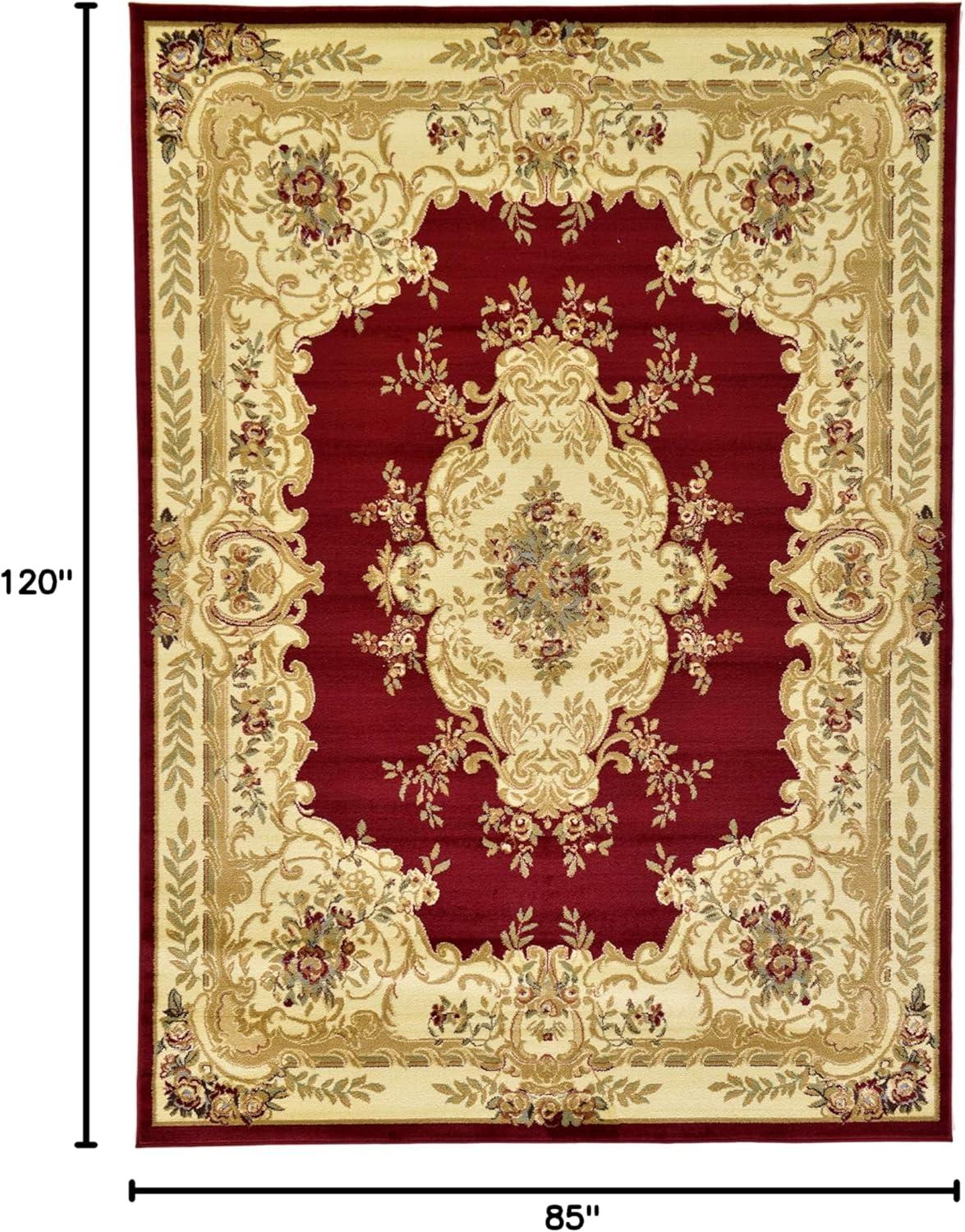 Regal Medallion 9' x 12' Red Synthetic Area Rug