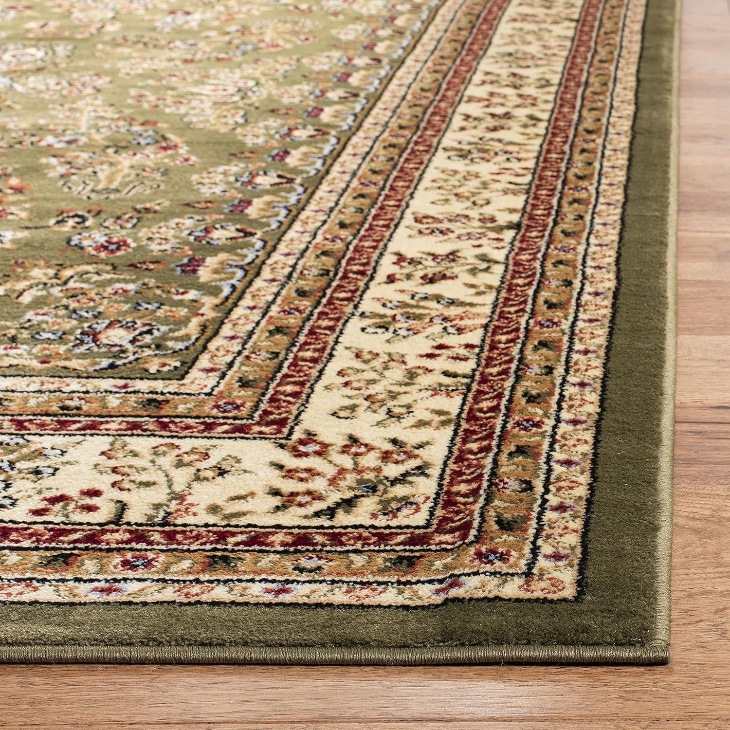Lyndhurst Sarouk LNH331 Power Loomed Area Rug - Sage/Ivory - 5'3"x7'6" - Safavieh