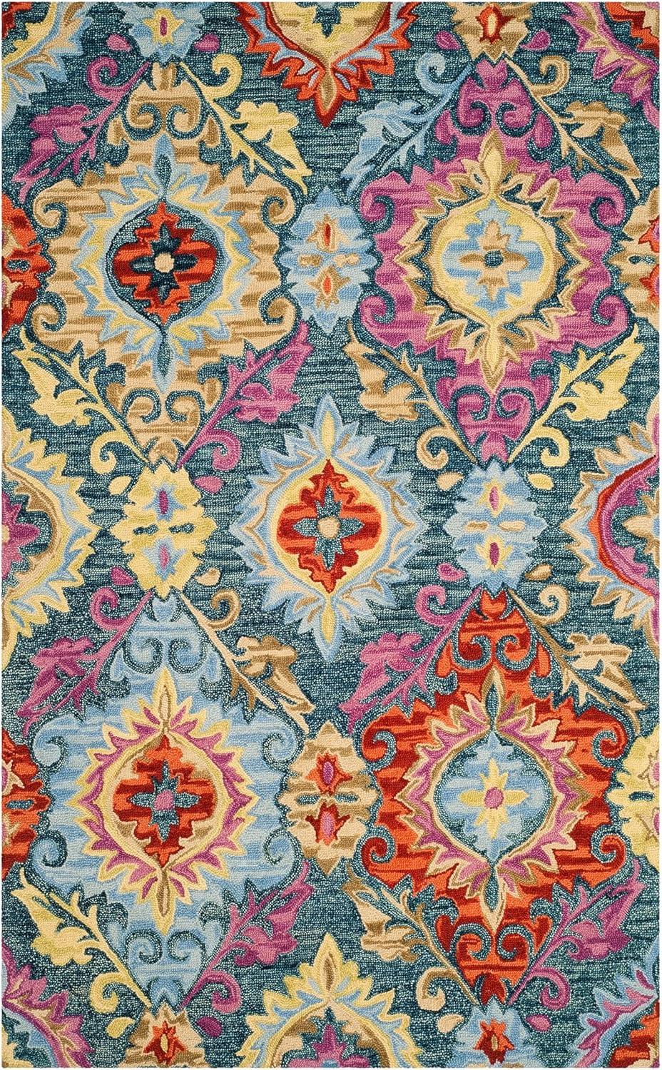 Suzani SZN376 Hand Hooked Indoor Area Rug  - Safavieh