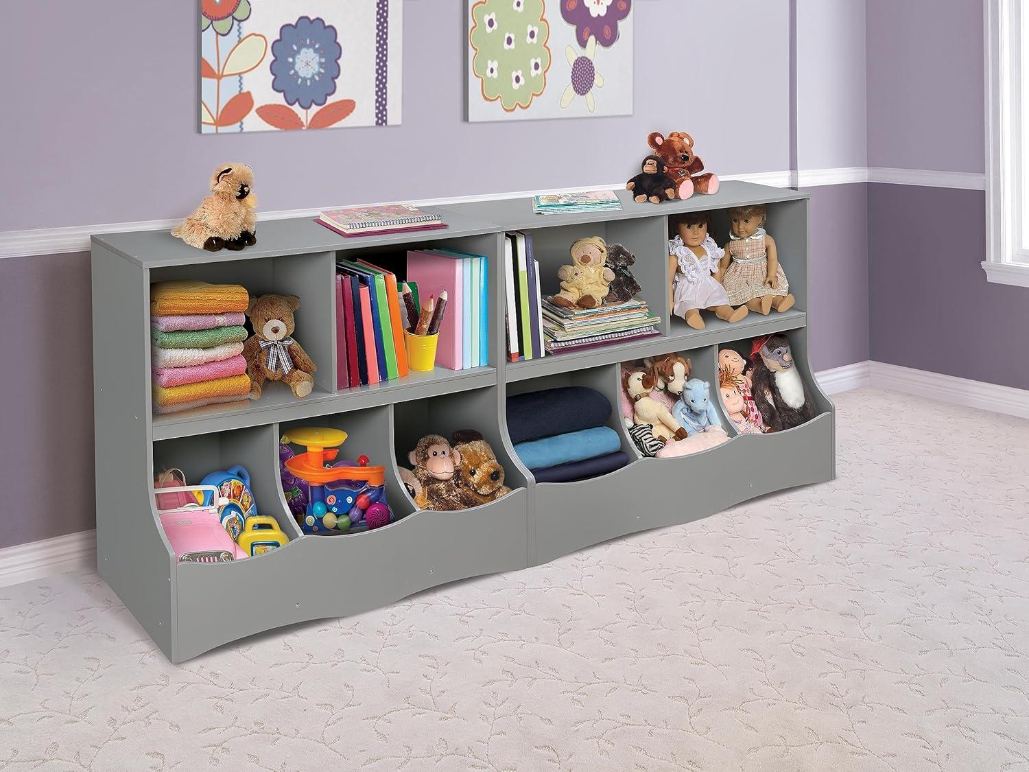 Badger Basket Multi-Bin Storage Cubby - Gray